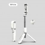 Wholesale 40 Inches Heavy Duty 3 in 1 Aluminum Wireless Bluetooth Extendable Selfie Stick with Tripod Stand (White)